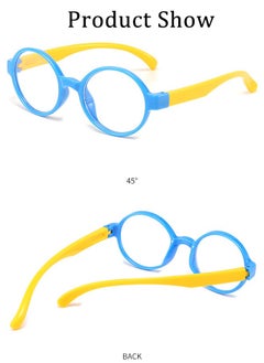 AZorb Kids Blue Light Glasses Boys Girls Round Soft Material Eyeglasses Blue Light Blocking Eye Glasses Light Weight UV Protection Reading Gaming Computer Phone Glasses for 4 to12 Years Yellow  - Image 4