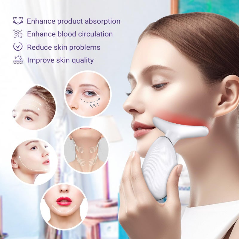 KYOTTANI Neck Face Massager, Face Sculpting Tool, 3 Modes and Vibration for Facial Massager for Double Chin Wrinkle,Daily Home Use - Image 4