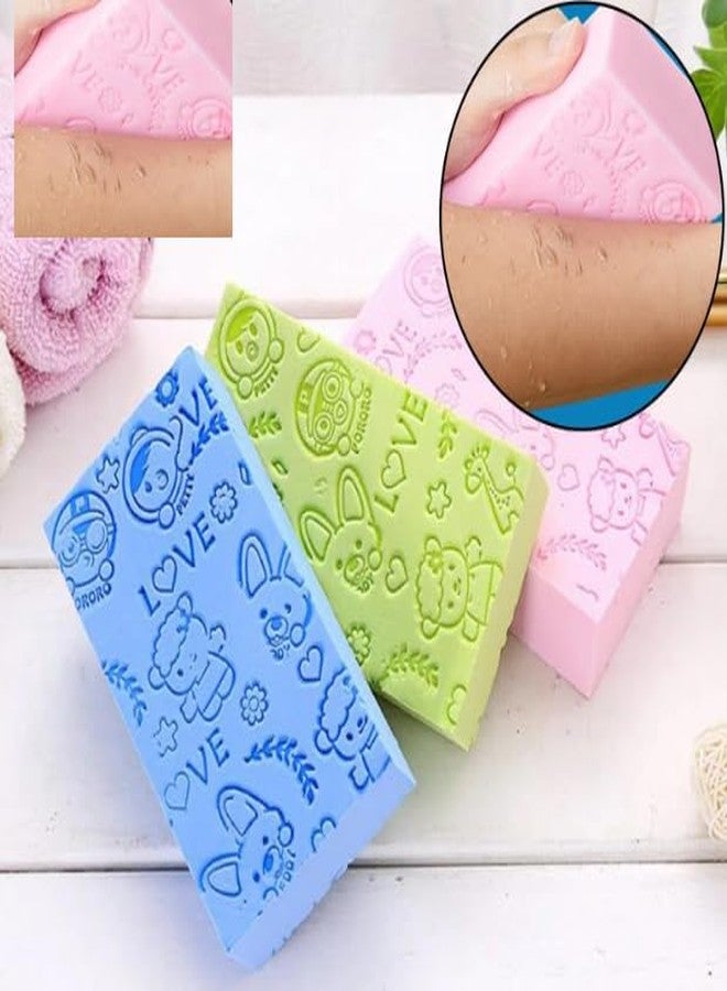 Qwid Ultra Soft Exfoliating Sponge Soft Bath Scrubber for Men, Women and Kids l Body Scrub for Bathing Dead Skin Removal Bathing Sponge (Pack of 4 multicolor) - Image 5