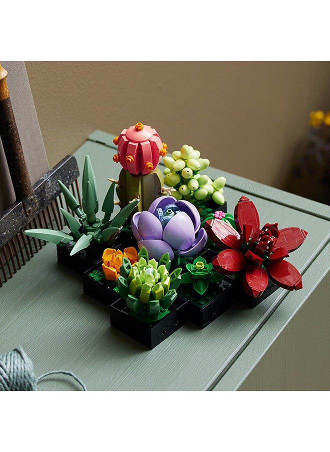 LEGO - Botanicals Succulents - Build 9 Small Artificial Plants - Home or Office Desk Décor Set For Adults - Housewarming Gifts for Women & Men - Botanical Collection - 10309 (771 pieces) - Image 1