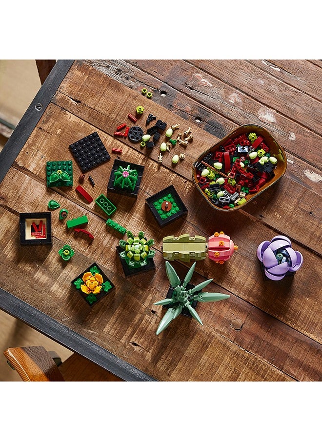 LEGO - Botanicals Succulents - Build 9 Small Artificial Plants - Home or Office Desk Décor Set For Adults - Housewarming Gifts for Women & Men - Botanical Collection - 10309 (771 pieces) - Image 1