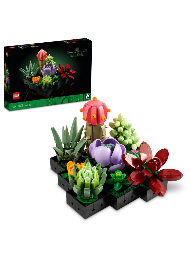 LEGO Succulents 10309 Plant Decor Building Kit (771) Pieces  - Image 1