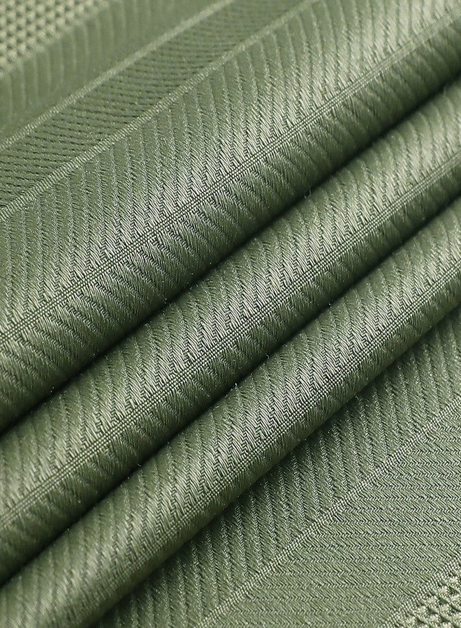 Randall Holiday Round Tablecloth 70“ Waffle Stripe Water Resistant Dust-Proof Table Cover for Kitchen Dinning Party Farmhouse Tabletop Decoration (70“×70“, Sage Green) - Image 3