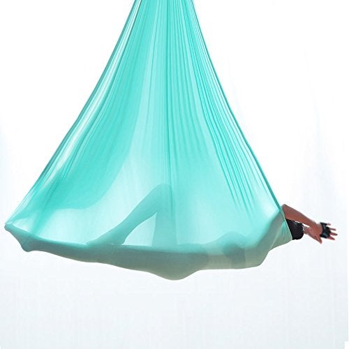 Flife F.Life Aerial Silk Yoga Hammock Strater Kit -10 Yards For Flying Yoga (Turquoise) - Image 4