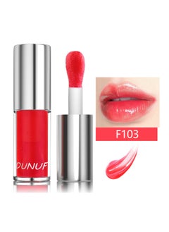 DUNUF Lip Glow Oil, Glossy Mirror Liquid Lipstick, Long-Lasting, Lightweight and Non-Sticky Lip Plumper to Fade Lines and Exfoliate Dead Skin for Women, 3.5ml  - Image 1