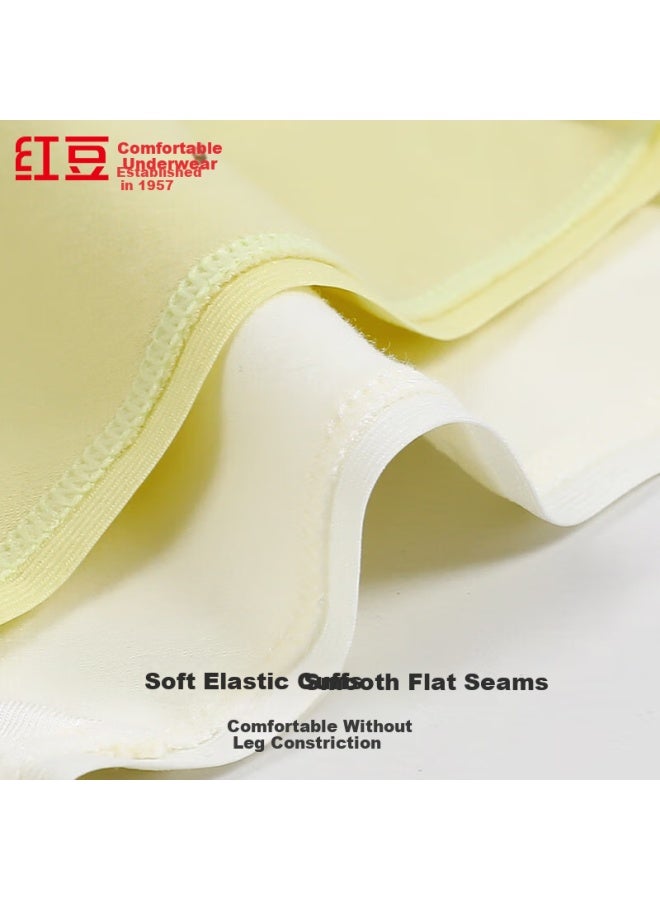 Hongdou Women's 7a Antibacterial Silk Crotch Cotton Ammonia Elastic Breathable Triangle Underwear 4-pack Summer - Image 4
