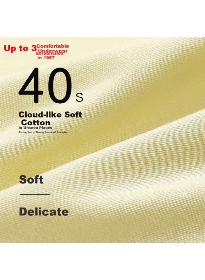 Hongdou Women's 7a Antibacterial Silk Crotch Cotton Ammonia Elastic Breathable Triangle Underwear 4-pack Summer - Image 3