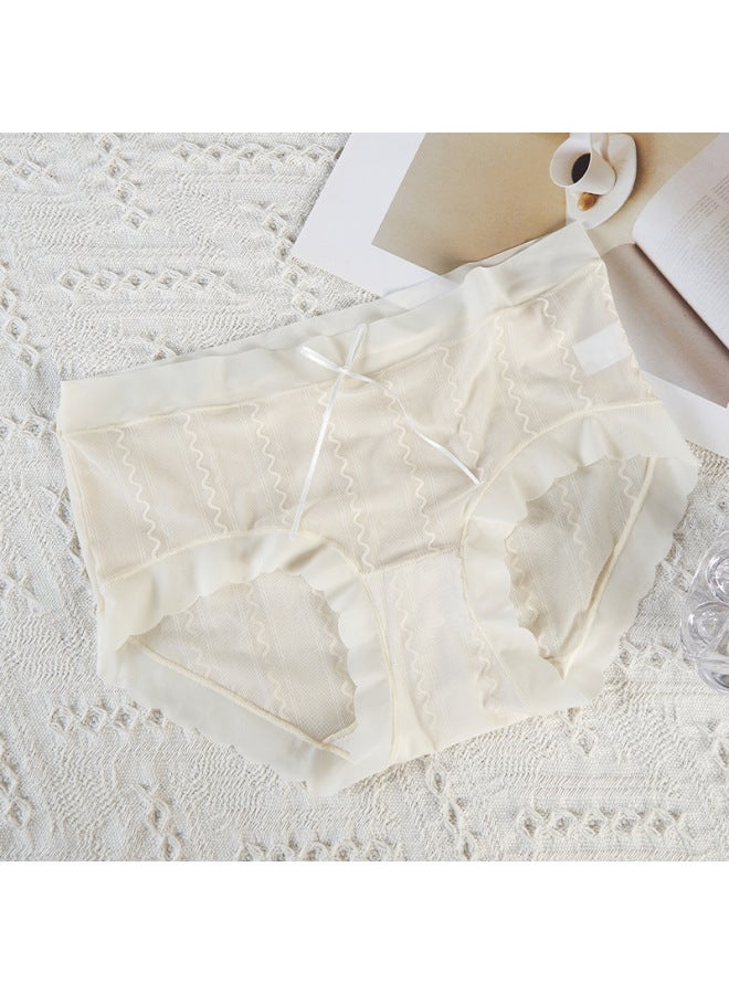 Ultra-thin Nude Sweet Mask Underwear Women's High Elastic Breathable Silky Soft Comfortable Girl Student Briefs