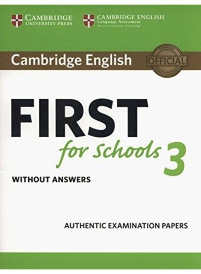 Cambridge English First for Schools 3 Student s Book without Answers - Paperback