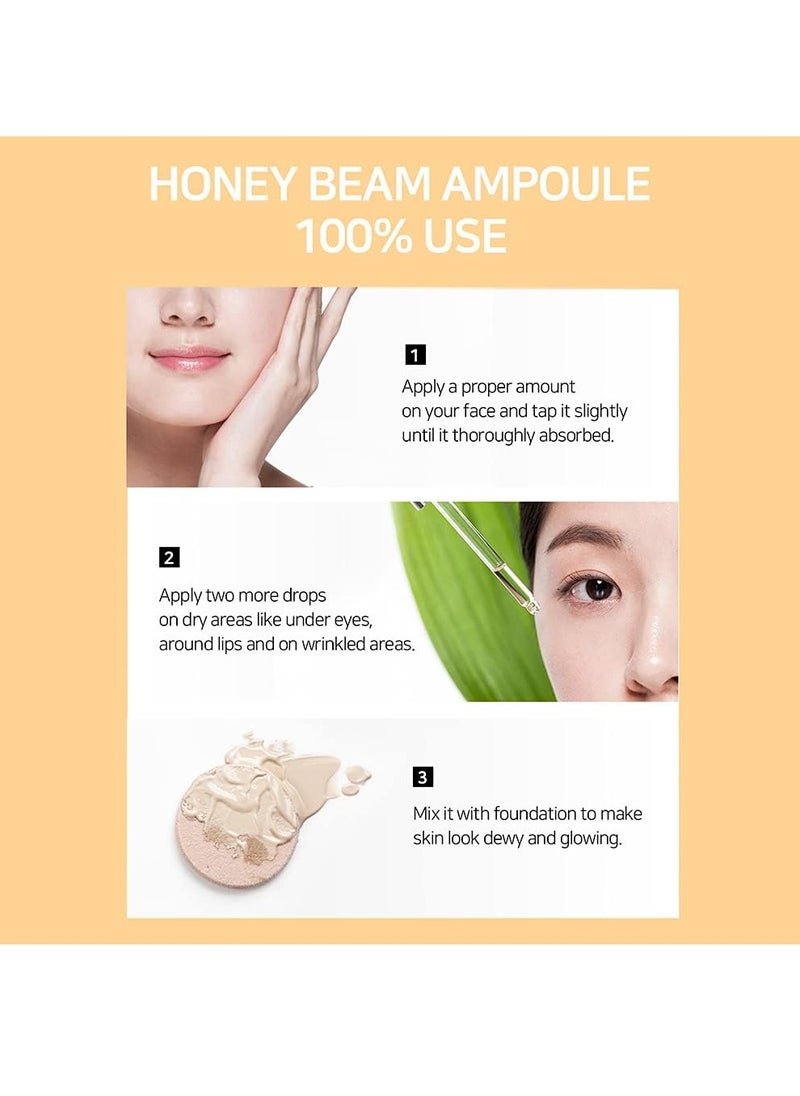 I'm SORRY For MY SKIN - Honey Beam Ampoule Serum 30 ml + 10% Niacinamide+ 4% Tranexamic Acid Serum, Ceramide, Hyaluronic Acid, Vitamin B12 Natural Color, for Sensitive Skin, Korean Glass Skin, Fragrance-free 30 ml - Image 1