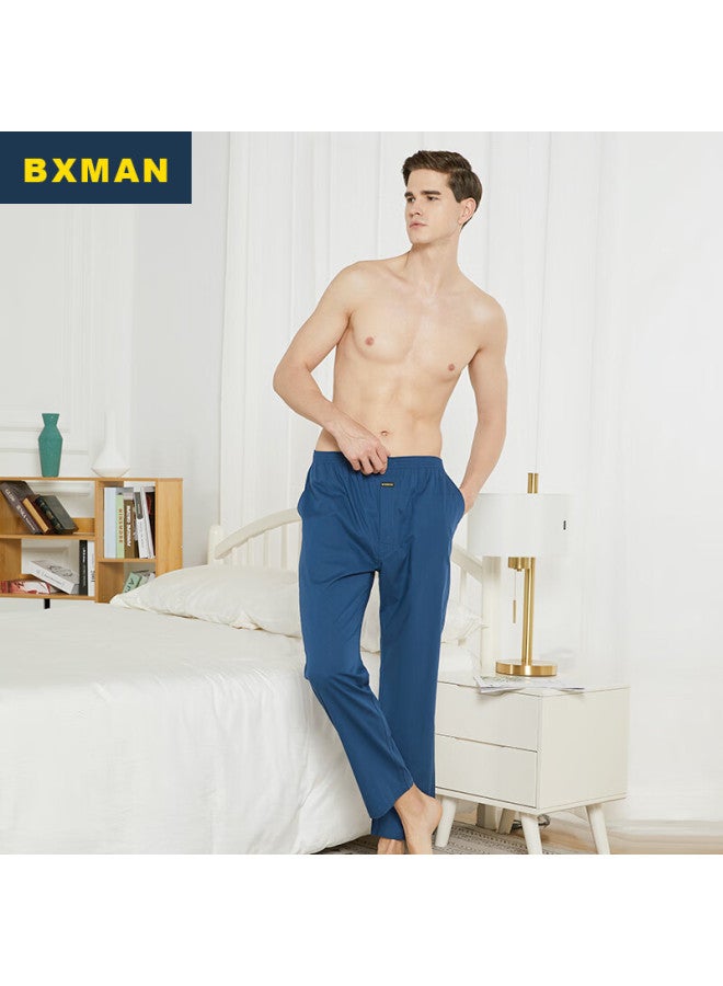 Bxman Men's Cotton Pajama Pants Loose Woven Long Pants Mid-waist Comfortable Casual With Two Pockets Lb81 185xxl - Image 1