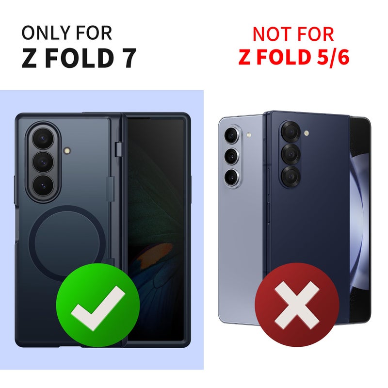 MOBOSI for Samsung Galaxy Z Fold 7 Case with Privacy Screen Protector, [Compatible with Magsafe], [Built-in Kickstand & Full Body Hinge Protection] Magnetic Slim Phone Case for Z Fold7, Black - Image 5