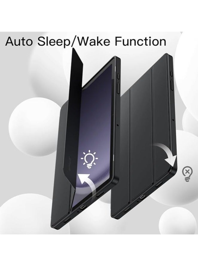 Samsung Galaxy Tab A9 Plus 11 Inch 2023 Model with Pencil Holder Slim Tablet Cover with Soft Back Auto Wake Sleep Function Black - Image 3