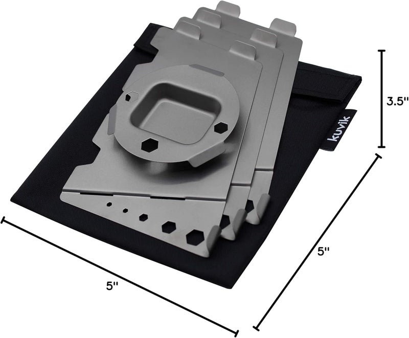 Kuvik Titanium Solid Fuel Stove - Ultralight and Compact Stove for Backpacking, Camping, and Survival - Image 5