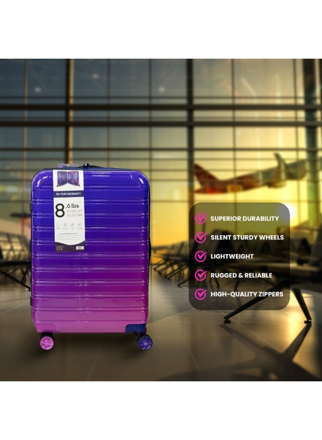 Luggage Sets 3 Piece Hardside Expandable Suitcase Set with Spinner Wheels Durable Lightweight Luggage (Purple)  - Image 4