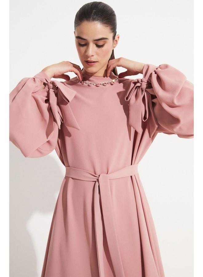 جون فستان ماكسي بحزام خصر - Image 2