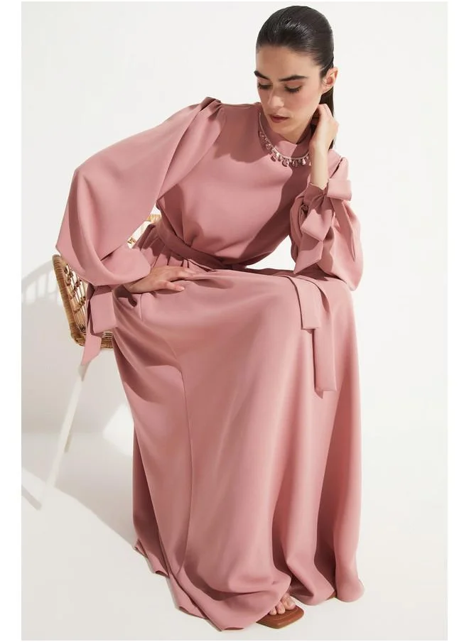جون Tie Waist Maxi Dress