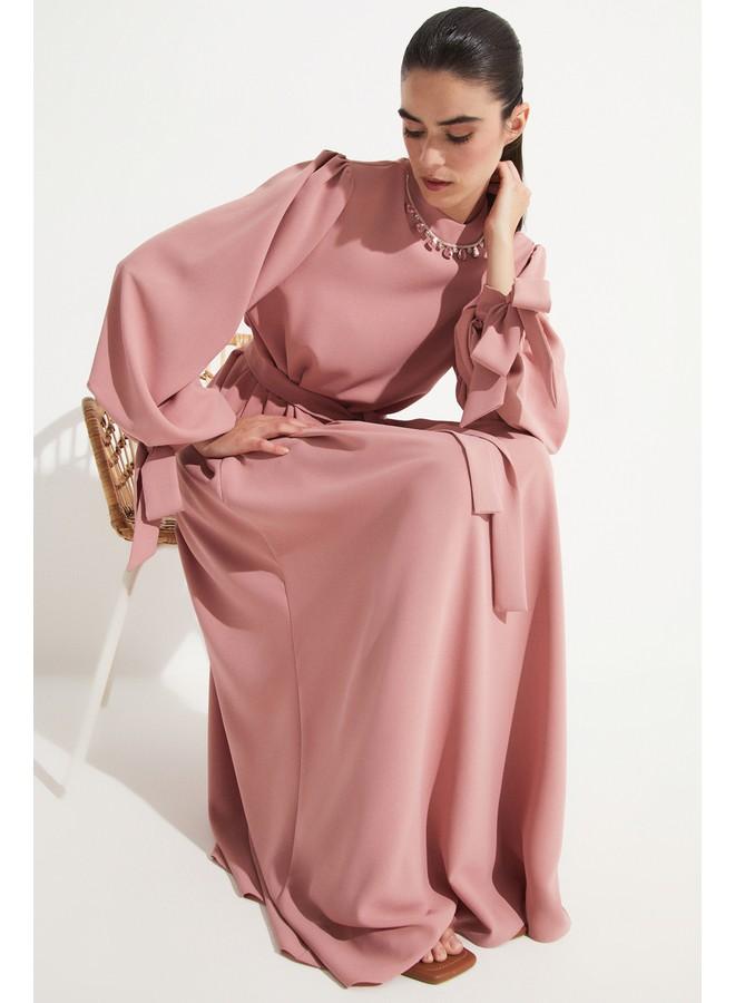 جون فستان ماكسي بحزام خصر - Image 4