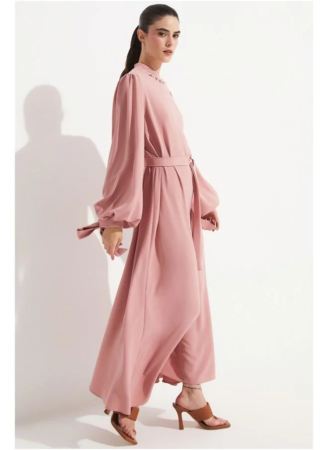 جون Tie Waist Maxi Dress