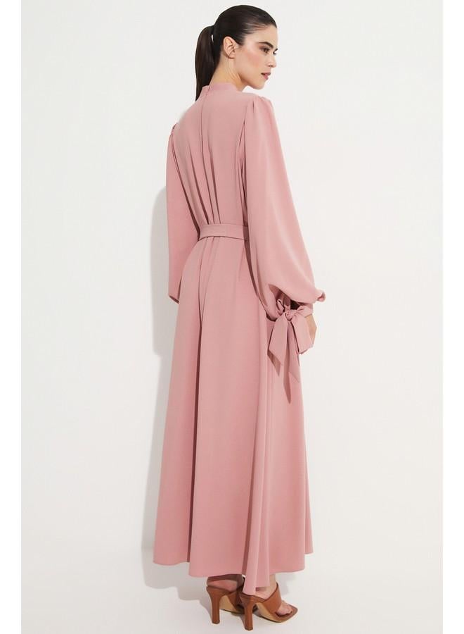 جون فستان ماكسي بحزام خصر - Image 5
