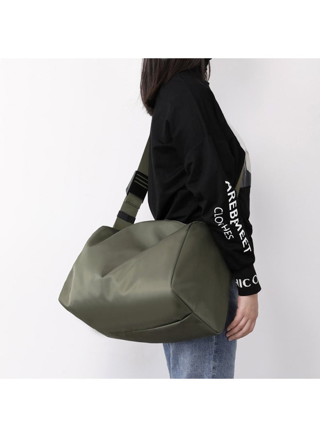 Custom Logo2021 Large Capacity Men's And Women's Yoga Gym Bag Short-distance Travel Shoulder Crossbody-Color:Army Green - Image 2