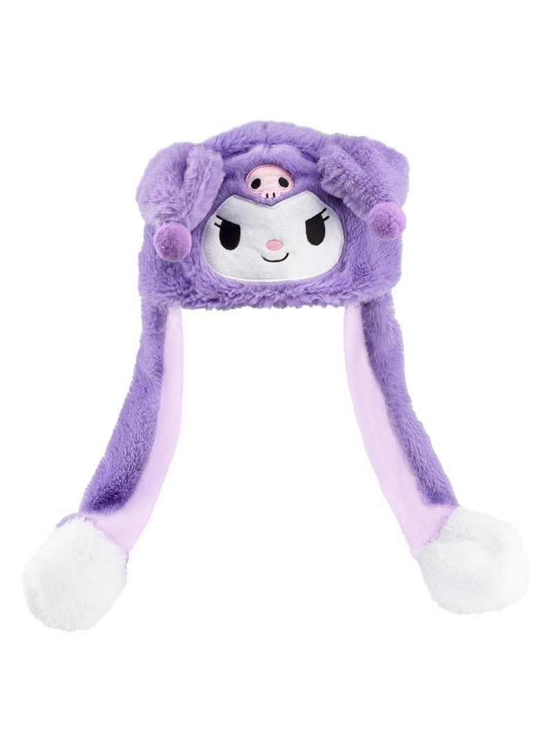 Toy Box Kuromi Purin Beanie Hat Can Moving Ears Hat with Shine Earflap Movable Ears Casual Animal Cap Beanies Gift - Image 1