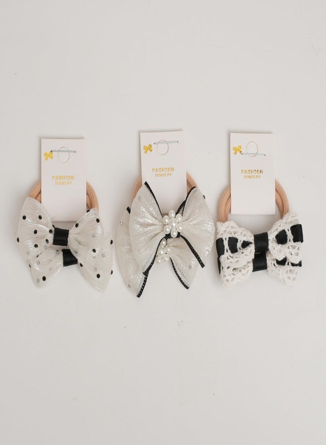 BIANHUAN Baby Hair Ties with Bows, 20pcs Baby Hair Bows Elastic Ponytail Holders Toddler Hair Accessories for Infants Baby Girls (Set-B) - Image 5