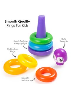 Ratna's Penguin Stacking Rings Junior Plastic Stack Up Educational Toy Multicolor 5 Rings Tower for Kids 1+ Years - pzsku/ZCAE84FBE1E120E5C02D0Z/45/_/1736426699/42553411-85ff-42c4-8230-405c45a1de0f