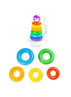 Ratna's Penguin Stacking Rings Junior Plastic Stack Up Educational Toy Multicolor 5 Rings Tower for Kids 1+ Years - pzsku/ZCAE84FBE1E120E5C02D0Z/45/_/1736426710/cd53bbf5-0d5e-4929-8cd6-df06ea65e1d6