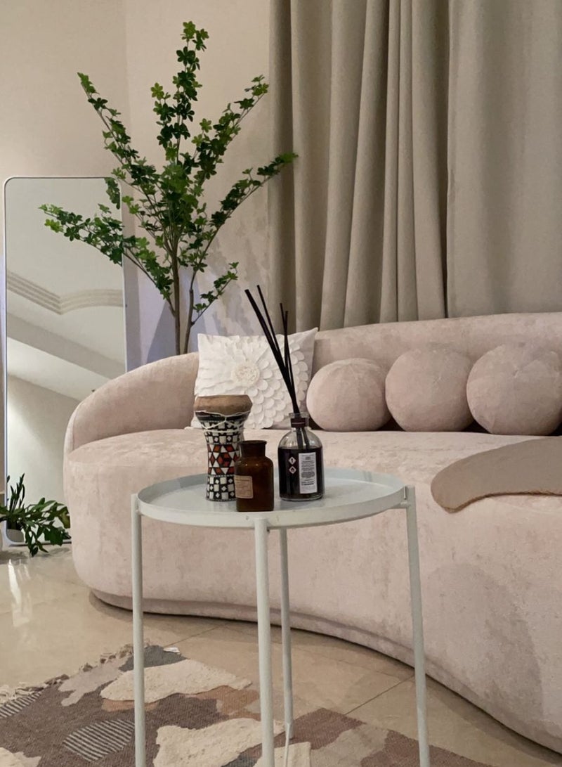 House One 3 Seater | Bouclé And Swedish Wood Sofa 85x85x230 cm- Beige - Image 2