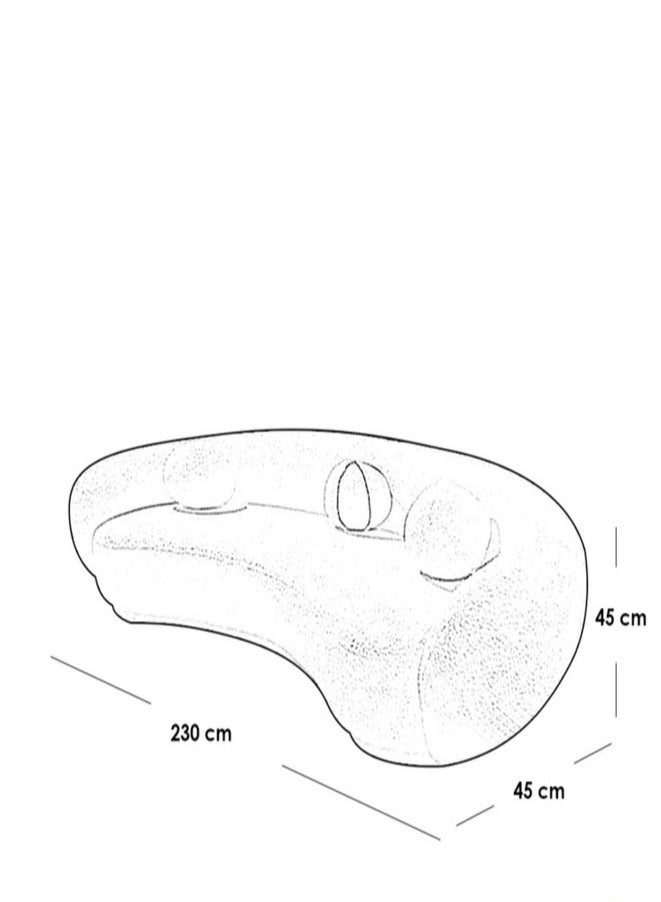 House One 3 Seater | Bouclé And Swedish Wood Sofa 85x85x230 cm- Beige - Image 3