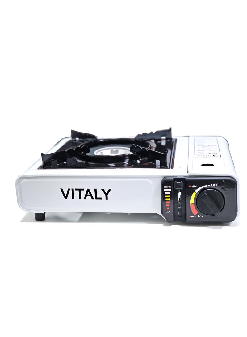 Vitaly Portable Gas Stove White Color for Outdoor Cooking - Image 1