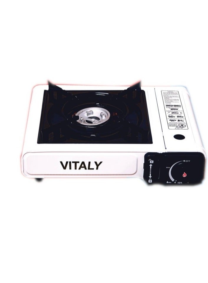 Vitaly Portable Gas Stove White Color for Outdoor Cooking - Image 2