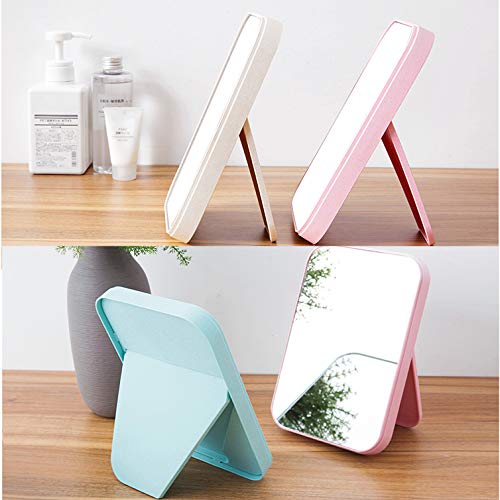 Coobbar Foldable Princess Mirror - Portable, Simple & Square - Perfect for Women (Pink) - Image 4