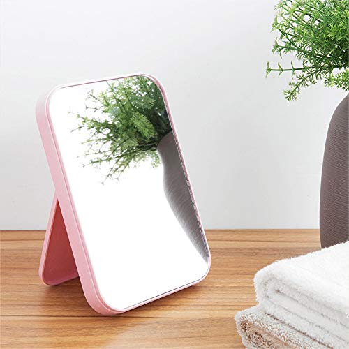 Coobbar Foldable Princess Mirror - Portable, Simple & Square - Perfect for Women (Pink) - Image 2