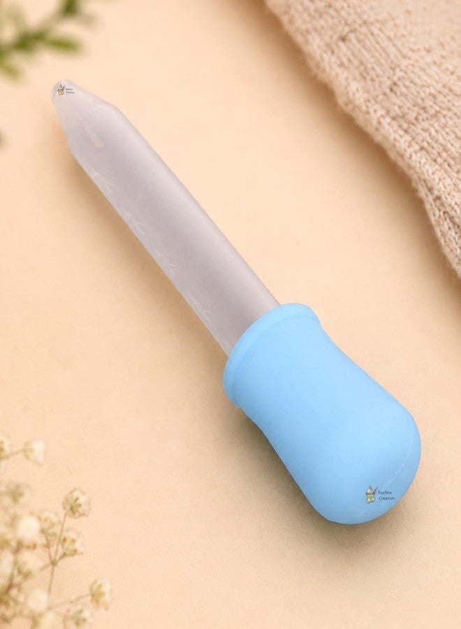Rachna's Food-Grade Safe Squeeze Baby Food Feeder Medicine Dropper - 8029 - Blue - 5ML | Free Travel Case - Image 1