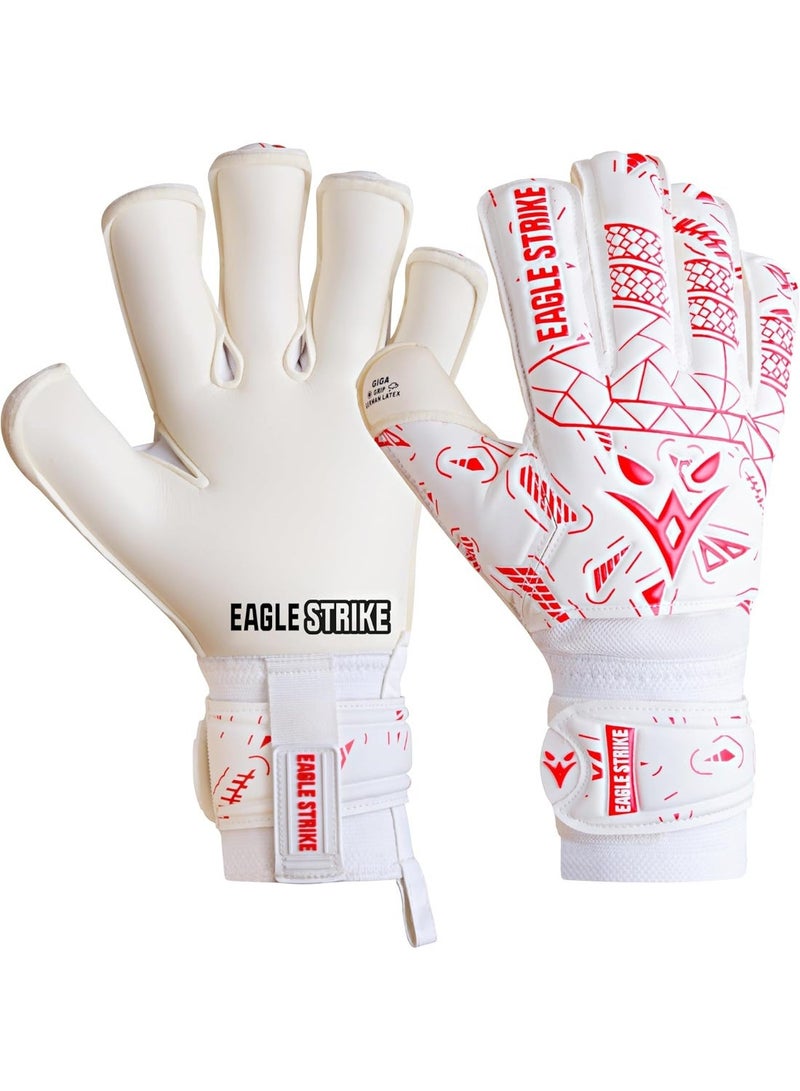 Eagle Strike Soccer Goalie Gloves - Fingers Protection, Sizes 5 to 11, 4mm German Giga Latex Pro-Level Gloves - Image 1