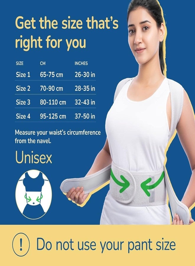 CARESMITH Align Posture Correcter Belt for Men & Women (Size 3) | 4 Sizes | X-Long Metal Bars for Posture Corrector| Back Pain Relief for Back Support | Shoulder Support for Men |Back Straight Belt - Image 2
