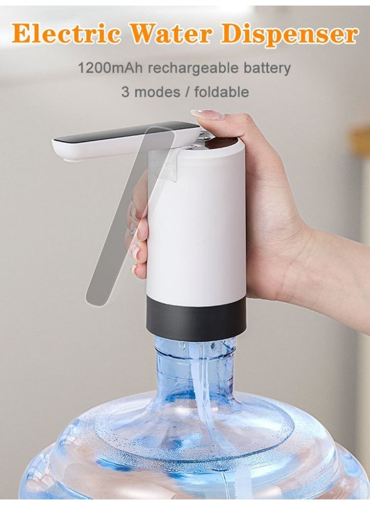 Wireless USB Rechargeable Water Pump Electric Water Dispenser for Large Water Bottles Portable Automatic Drinking Water Pump No Wires Easy One Touch Operation for Home Office Travel Camping - Image 3