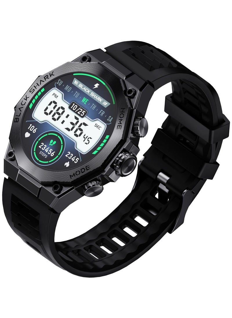 BLACK SHARK - S1 Pro Smart Watch for Men with 1.43"AMOLED Screen,15 Days Battery Life, Gaming Health Monitoring,100+ Sports Mode, 24H Health Monitoring, IP68, Black - Image 1
