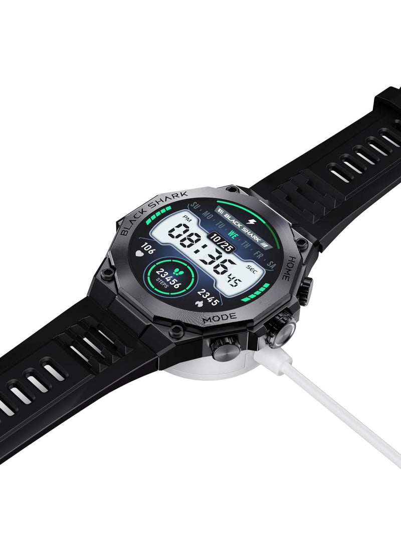 BLACK SHARK - S1 Pro Smart Watch for Men with 1.43"AMOLED Screen,15 Days Battery Life, Gaming Health Monitoring,100+ Sports Mode, 24H Health Monitoring, IP68, Black - Image 1