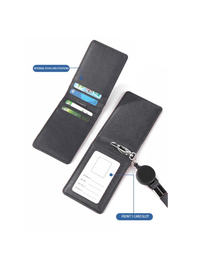 ID card leather, Multi slot ID card holder Leather large capacity can hold multiple bank cards, ID cards, business cards, subway cards, etc - Image 2