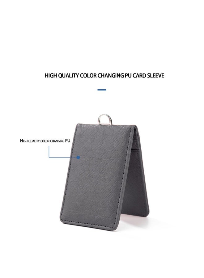 ID card leather, Multi slot ID card holder Leather large capacity can hold multiple bank cards, ID cards, business cards, subway cards, etc - Image 4
