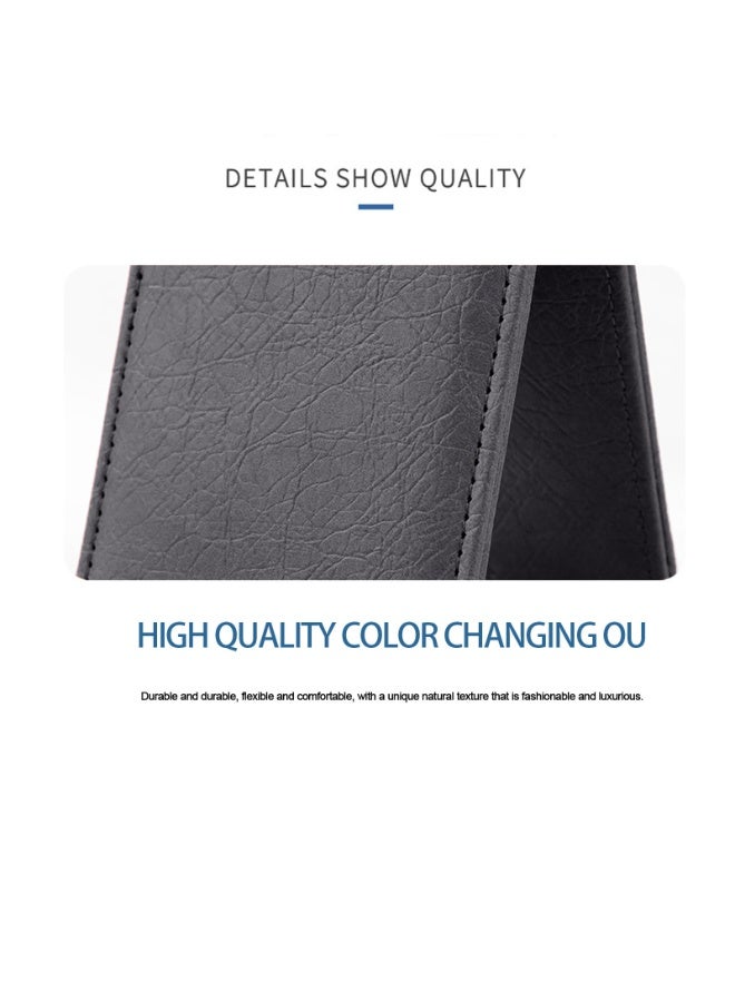 ID card leather, Multi slot ID card holder Leather large capacity can hold multiple bank cards, ID cards, business cards, subway cards, etc - Image 5