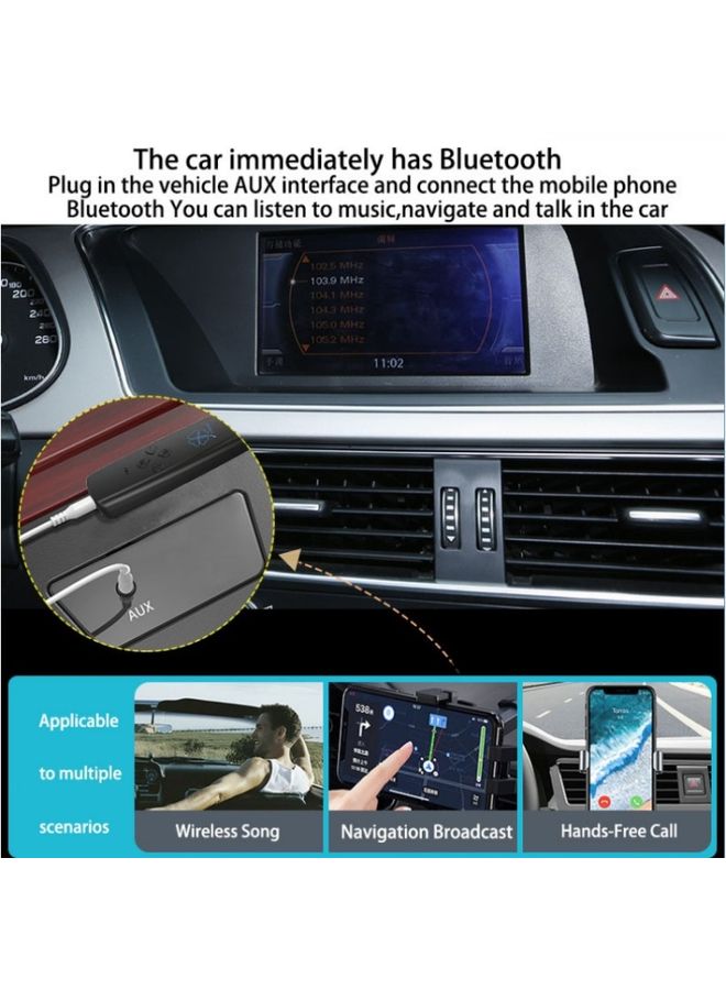 BURAQ M27 Bluetooth 5.2 Wireless Stereo Music Receiver Transmitter Handsfree 3.5mm Aux Audio Car Kit  - Image 3