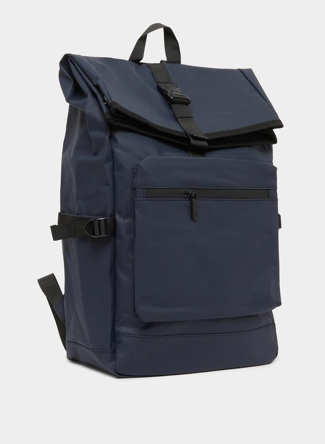 Styli Solid Backpack with Buckle Closure  - Image 1