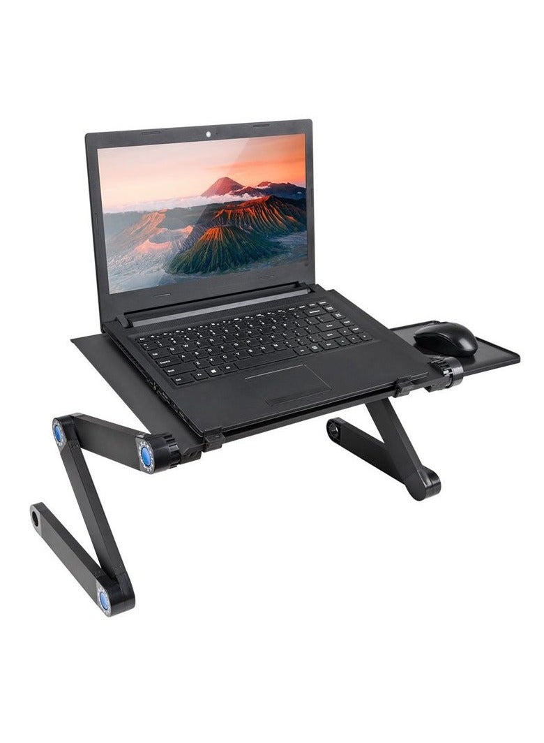AMM Portable Laptop Stand for Desk Bed Sofa Foldable Table with Cooling Fan Two Fans - Image 1