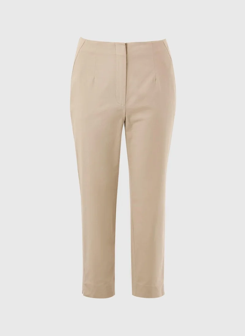 Matalan Et Vous Camel Ankle Grazer Slim Fit Trousers