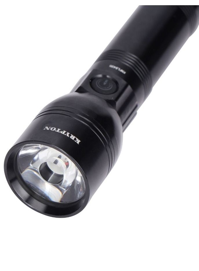 كريبتون مصباح يدوي LED قابل لإعادة الشحن أسود - Image 4