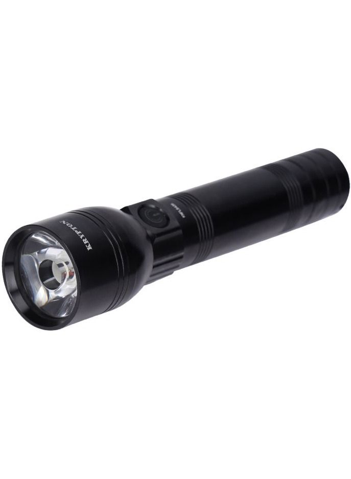 كريبتون مصباح يدوي LED قابل لإعادة الشحن أسود - Image 1